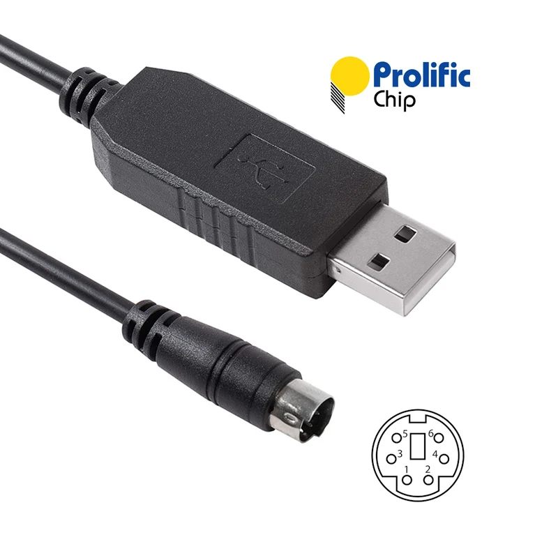 PG-4S Prolific USB Programming Cable PL2303 USB TTL to 6-pin Mini Din for Kenwood TM-V7 TM-V7A TM-V7E TM-G707 TM-G707A TM-G707E