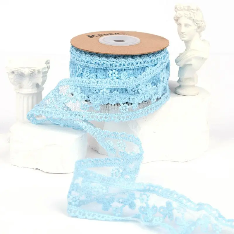 9 Yards 35mm lace embroidery ribbon DIY handmade material Headwear Hair bow bow clothing Shoes and hats accessories home decora