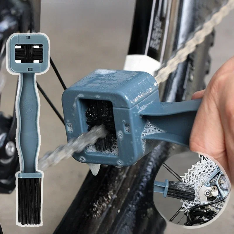 AliExpress 2in1 Bicycle Chain/Cassette Cleaning Brush Motorcycle Mountain Bike Chain Washer Cleaning Maintenance Tool