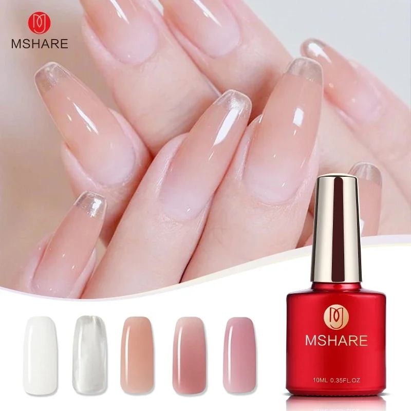 

MSHARE Acrylic Poly Extension Gel Quick Building Nude Pink Nail Tips Builder Nail Art Soak Off Clear Pink