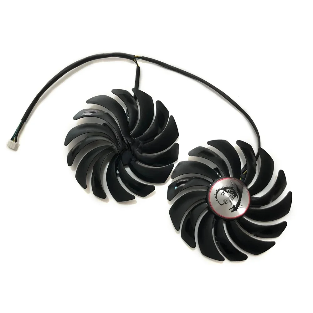 2 sztuk/zestaw, chłodnica GPU, wentylator wideo, PLD10010S12HH, dla MSI GTX 1080 1070 1060 RX 480 580 570 470 Gaming, wymień PLD10010B12HH — zdjęcie 2