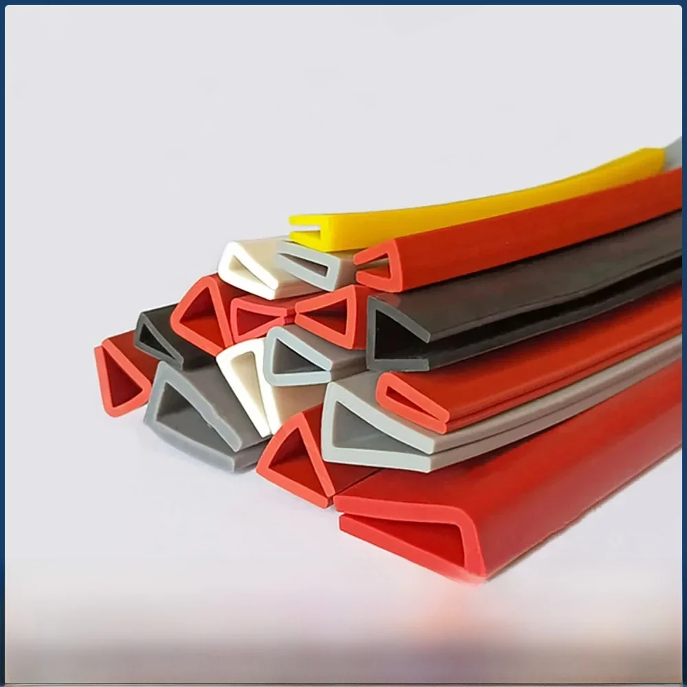 Bande de chant en Silicone de Type U, 1/3/5M, barre d'étanchéité de protection de porte de voiture en caoutchouc multicolore pour verre, panneau métallique Anti-Collision