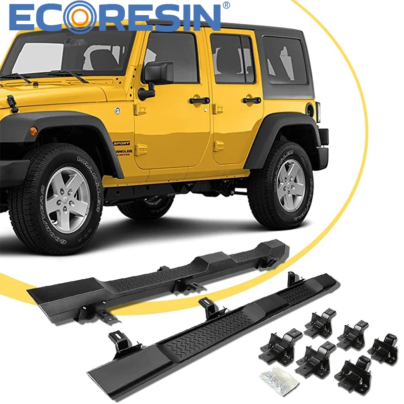 For Wrangler Jeep JK Molded 2007-2017 Side Steps  Nerf Bar  Running OE Style  Oem Black  4X4  Car Outer Auto Parts Accessories