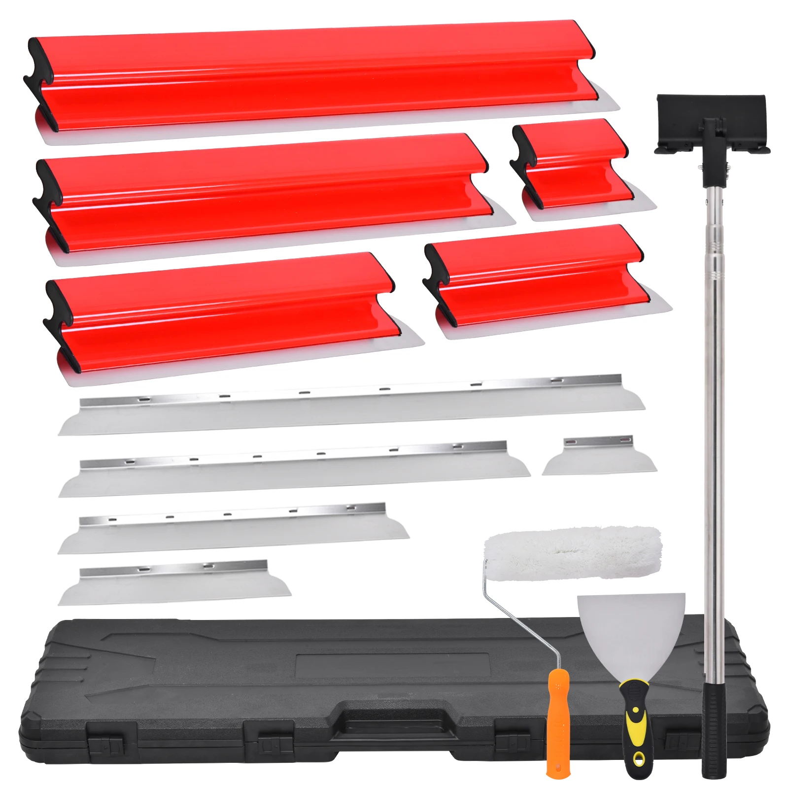 Set di Spatole per Stucco - Spatola Ergonomica per Cartongesso e Utensili per Nastro Adesivo per Lisciare Intonaco, Pareti, Soffitti e Cartongesso