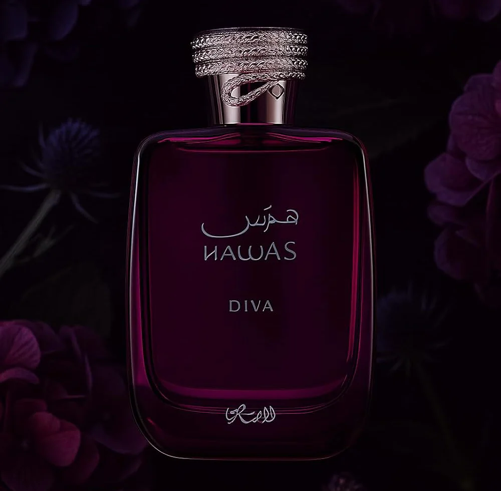 RASASI Hawas Diva Eau de Parfum للنساء 3.38 Fl Oz اختيار هدية مثالي، (عيد الحب، عيد الهالوين، عيد الميلاد، عيد الميلاد) هدايا