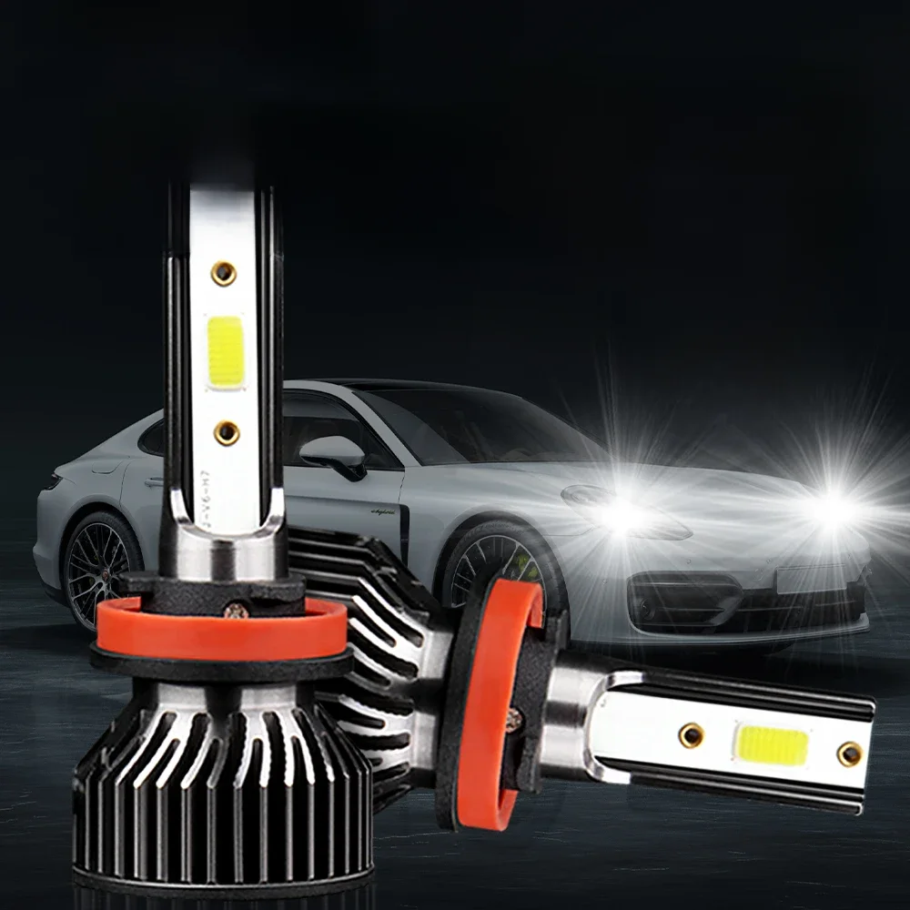 Ampoules de phares de voiture LED très brillantes H4 H7, 30000LM, puces CSP, lampes automobiles H1 H11 H13 9005 HB3 9004 HB4 6000K, phares antibrouillard blancs 12V