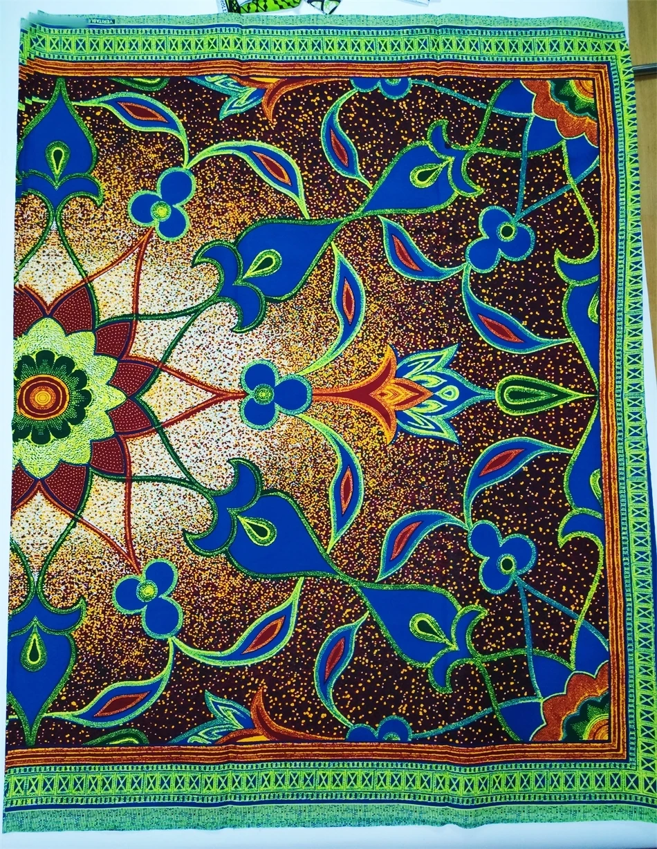 قماش Hollandais الهولندي الحقيقي جودة مطبوعة قماش أفريقي أصلي مضمون لفستان 100% قطن شمع حقيقي #2