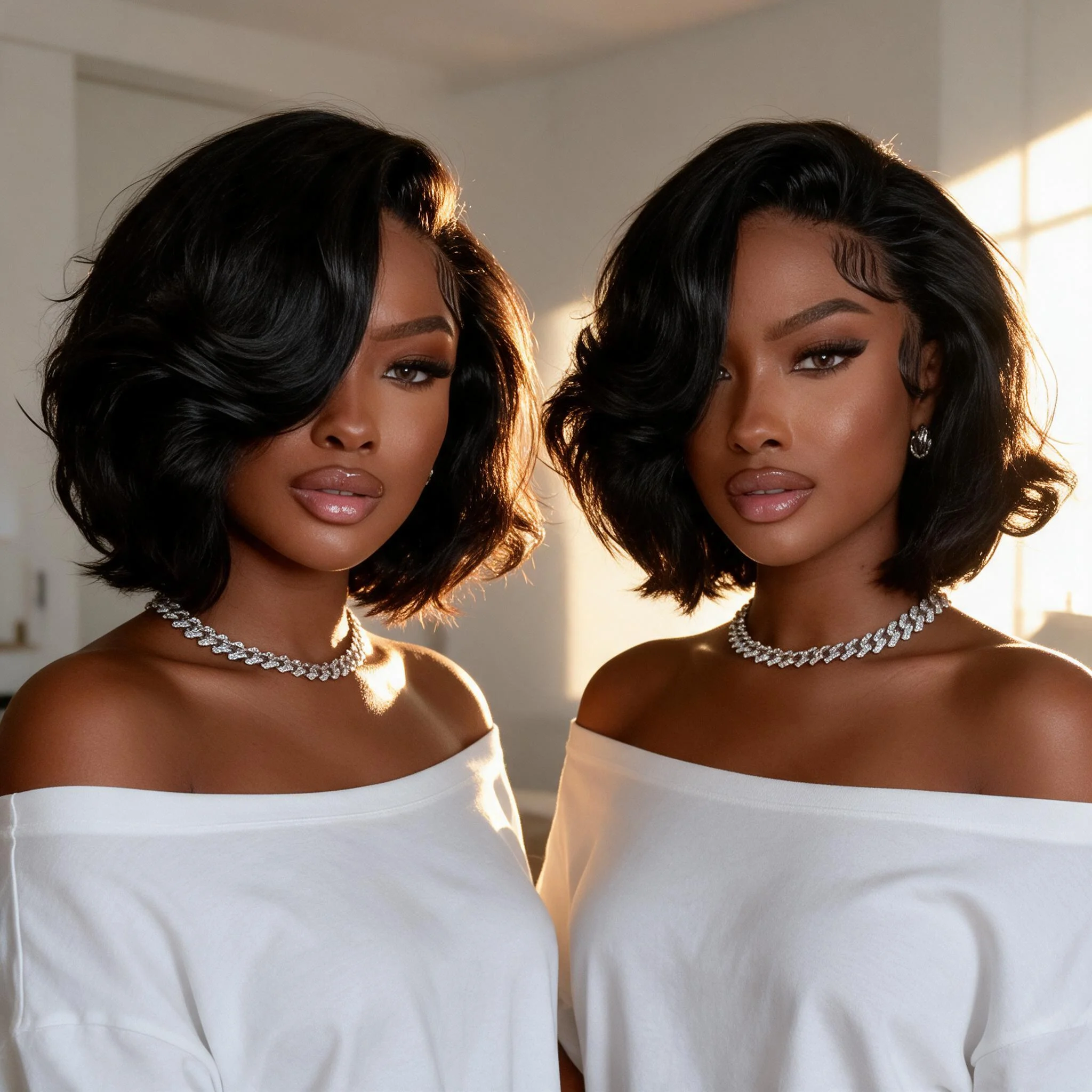 250 Density Body Wave Bob Wig 100% Human Hair 13x4 Lace Front Glueless Wear and Go Loose Wave Pre Plucked Ships from FR Warehouse For Women