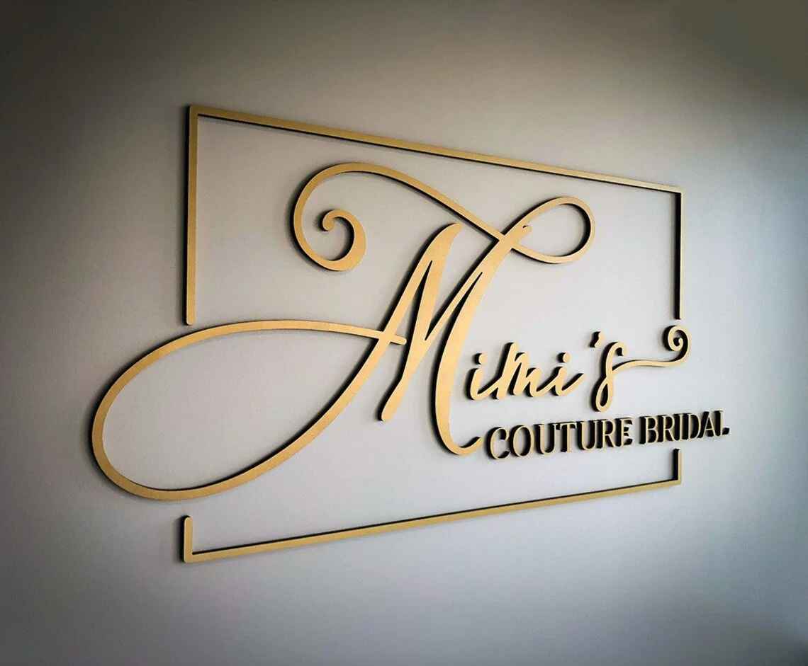 Custom Business Logo Spa Decor Indoor Metal Signs Aesthetics Beauty Salon Sign Laser Cut Sign Reception Office Wall Sign