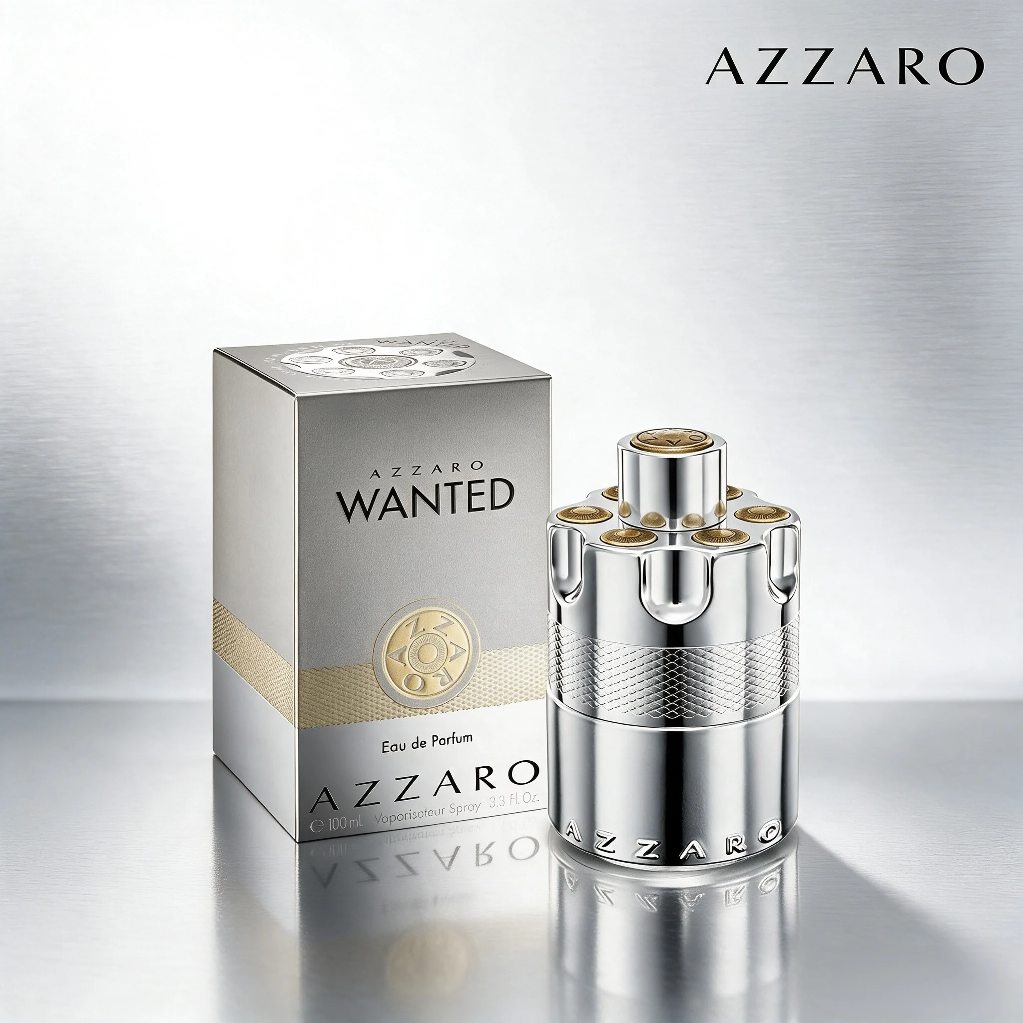 Azzaro Wanted Eau De Parfum - Colonia da Uomo Energizzante e Intensa - Fragranza Legnosa, Aromatica e Speziata - Note Fresche di Bacche di Ginepro, Sa