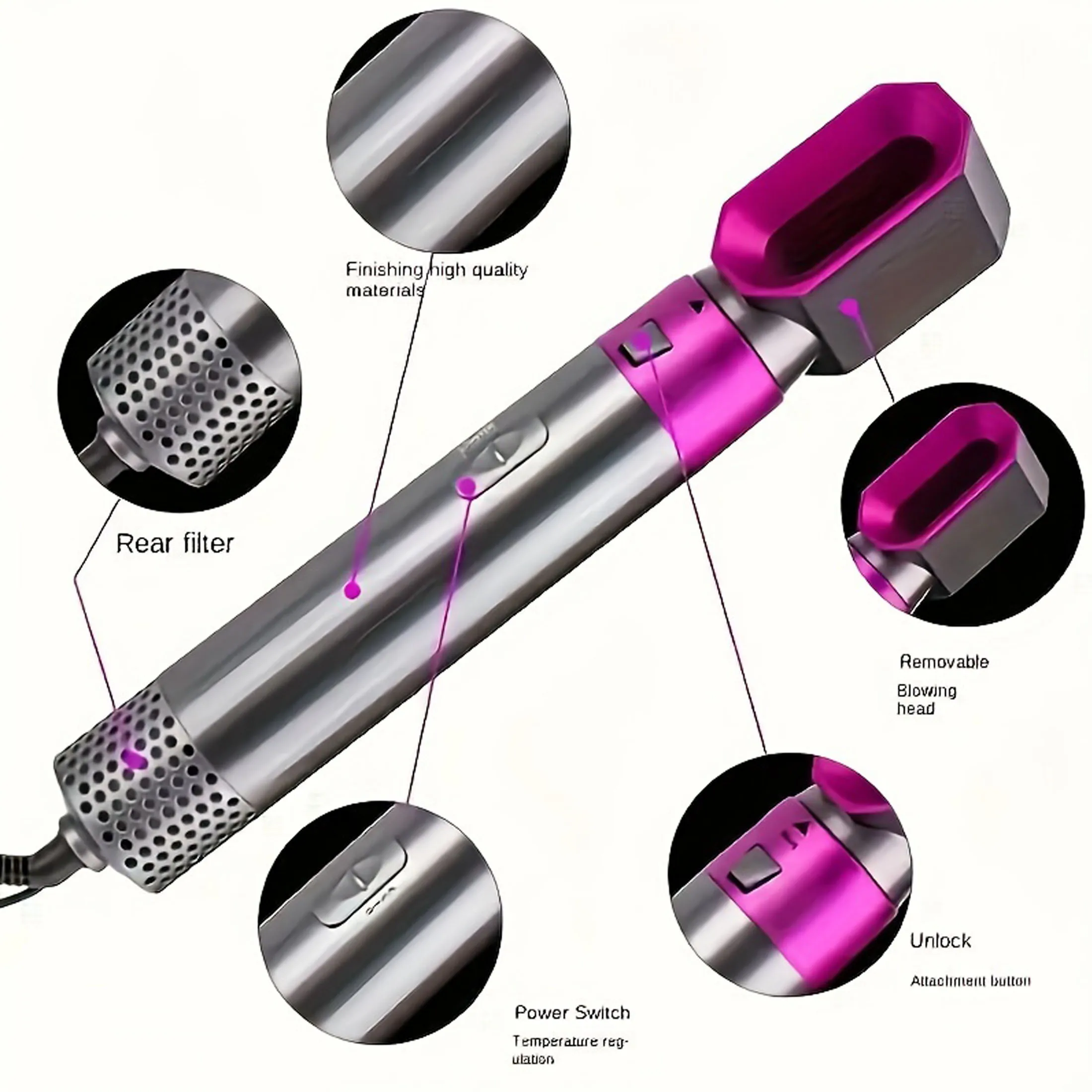 1pc Hot Air Comb, Multifunctional Hair Styling Straight Hair Comb, Portable Hair Comb, Household Hot Air Comb, Styling Tool