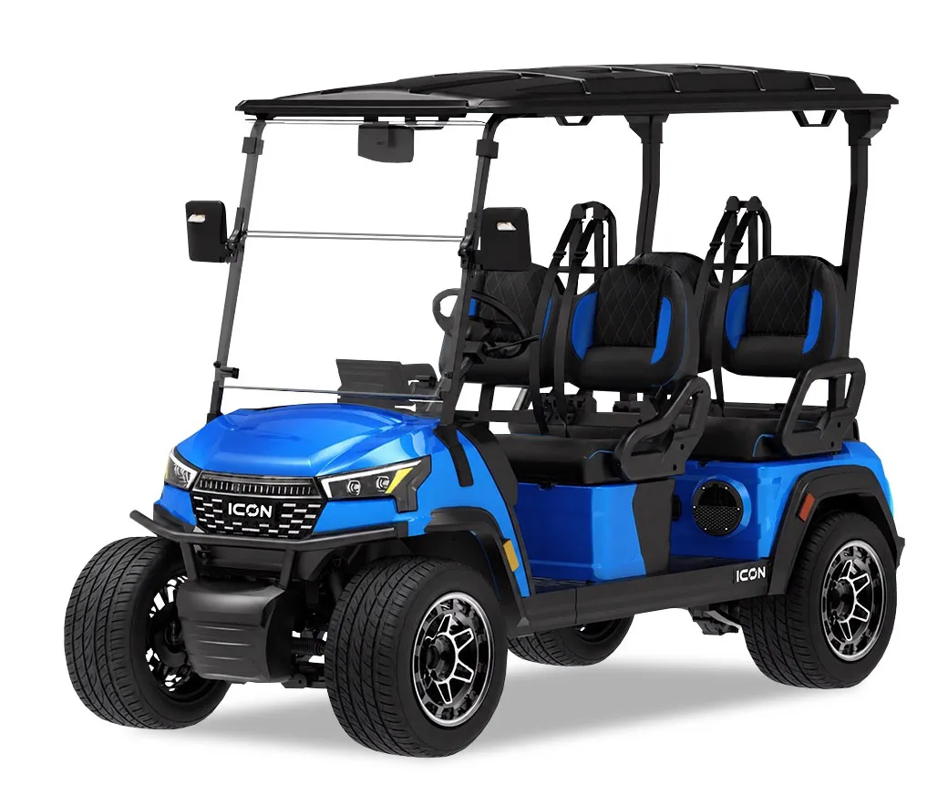 High Quality New 2026  Golf Carts ICON Electric Vehicles ICON i40FX • Electric Blue. ON STOCK