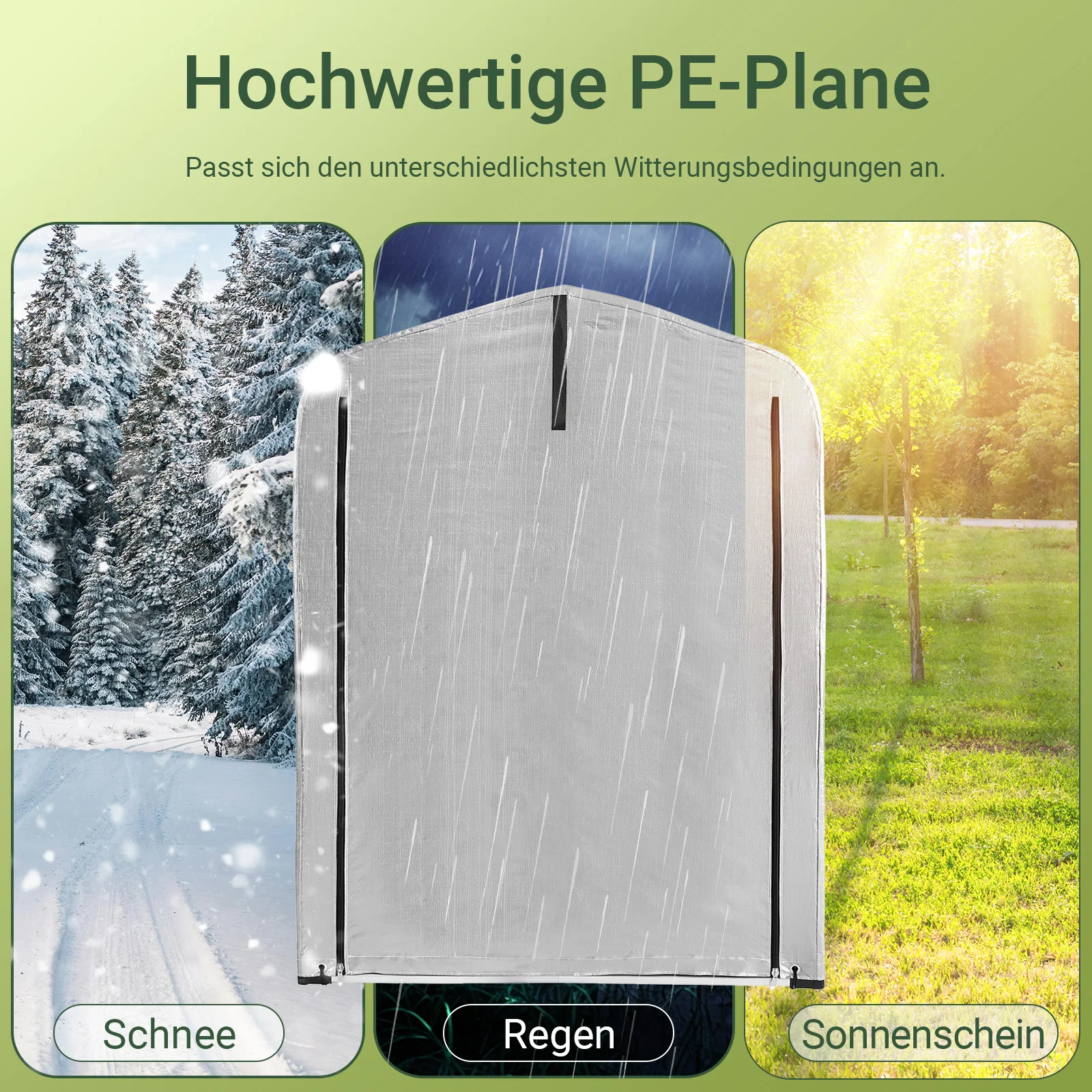 SoBuy KLS11 Fahrradgarage, wetterfester Geräteschuppen, Fahrradgarage für 2–4 Fahrräder, Carport-Zelt mit UV-Schutz, 120 x 163 x 176 cm – Detail 5