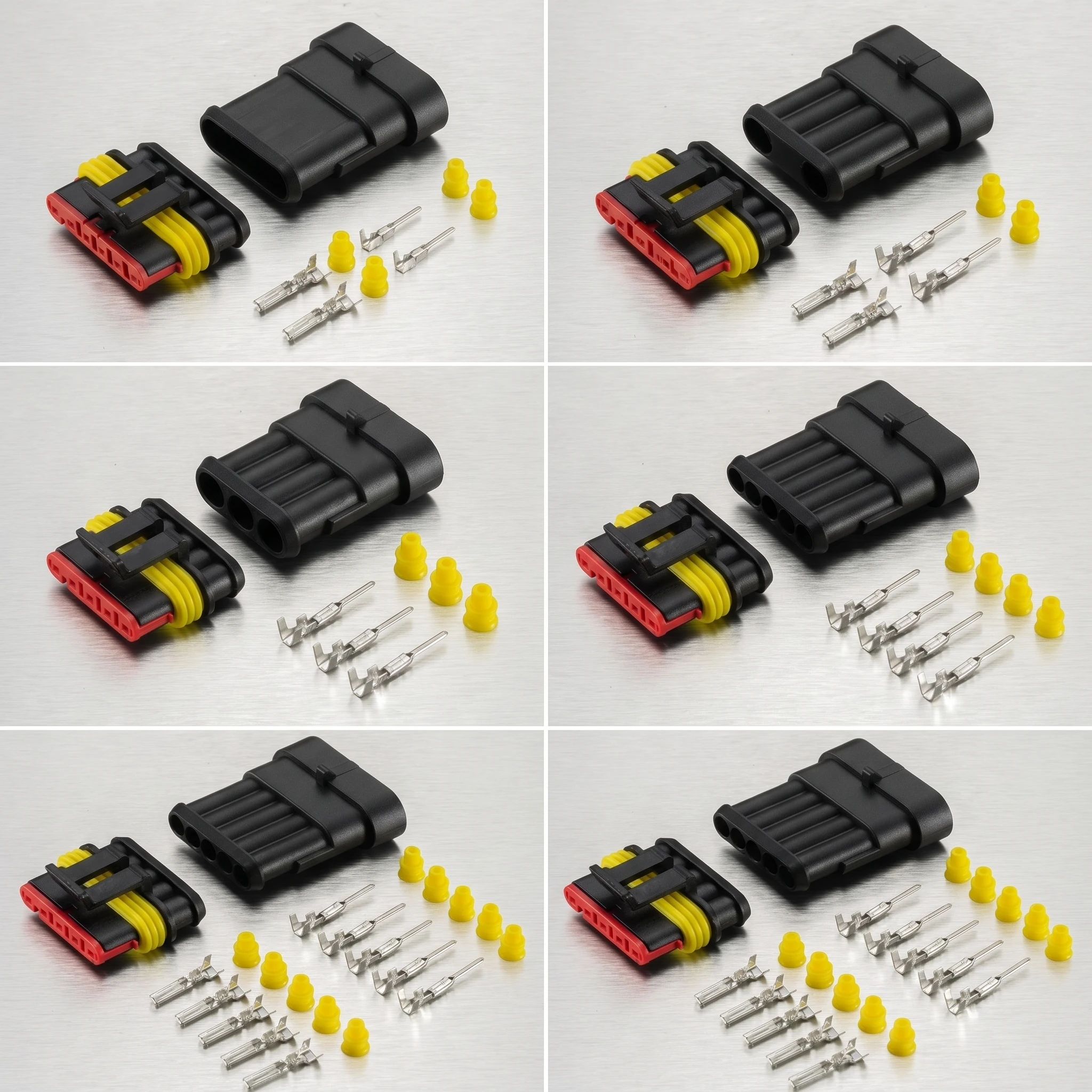 AMP 1.5 Quick waterproof connector Automotive connector Male female plug holder 1P 2P 3P 4P 5P 6P