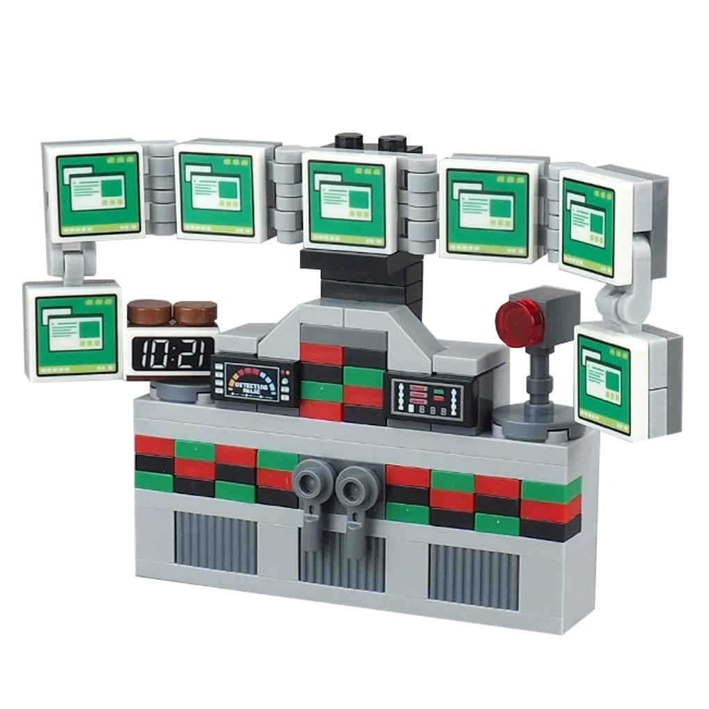 MOC Computer Research Platform Model Building Blocks Date Storage Control Center Console  Compatible Bricks Toys Boys Gift