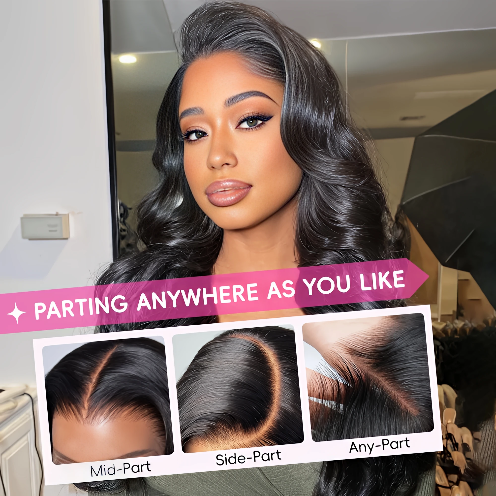 34Ih 13X6 Lace Front Wigs Human Hair Body Wave 250% Density HD Transparent Lace Frontal Wigs Body Wave Glueless Wigs Human Hair