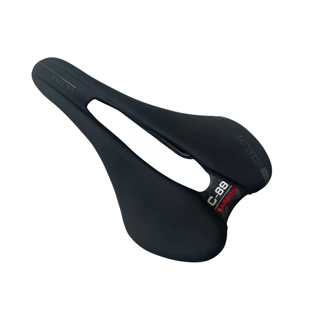 AliExpress NONE New Bicycle Saddle Carbon Leather Boost Road/MTB Bike Seat 248x145mm Triathlon Bicycle Saddles Ultralight 89-105g
