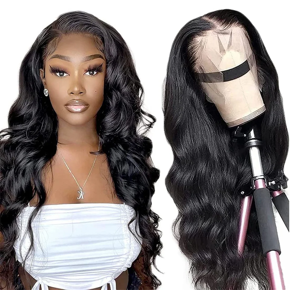 Brazilian Hair Body Wave 13x4 Lace Front Wigs for Women Transparent Wet And Wavy Human Hair Frontal Wigs Pre Plucked Natural