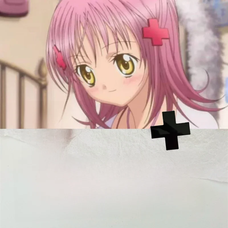 Pinces à cheveux croix rouge Hinamori Amu, 2 pièces, pince à cheveux, Anime japonais Shugo Chara, couvre-chef Cosplay, épingle à cheveux, accessoires de Cosplay Kawaii