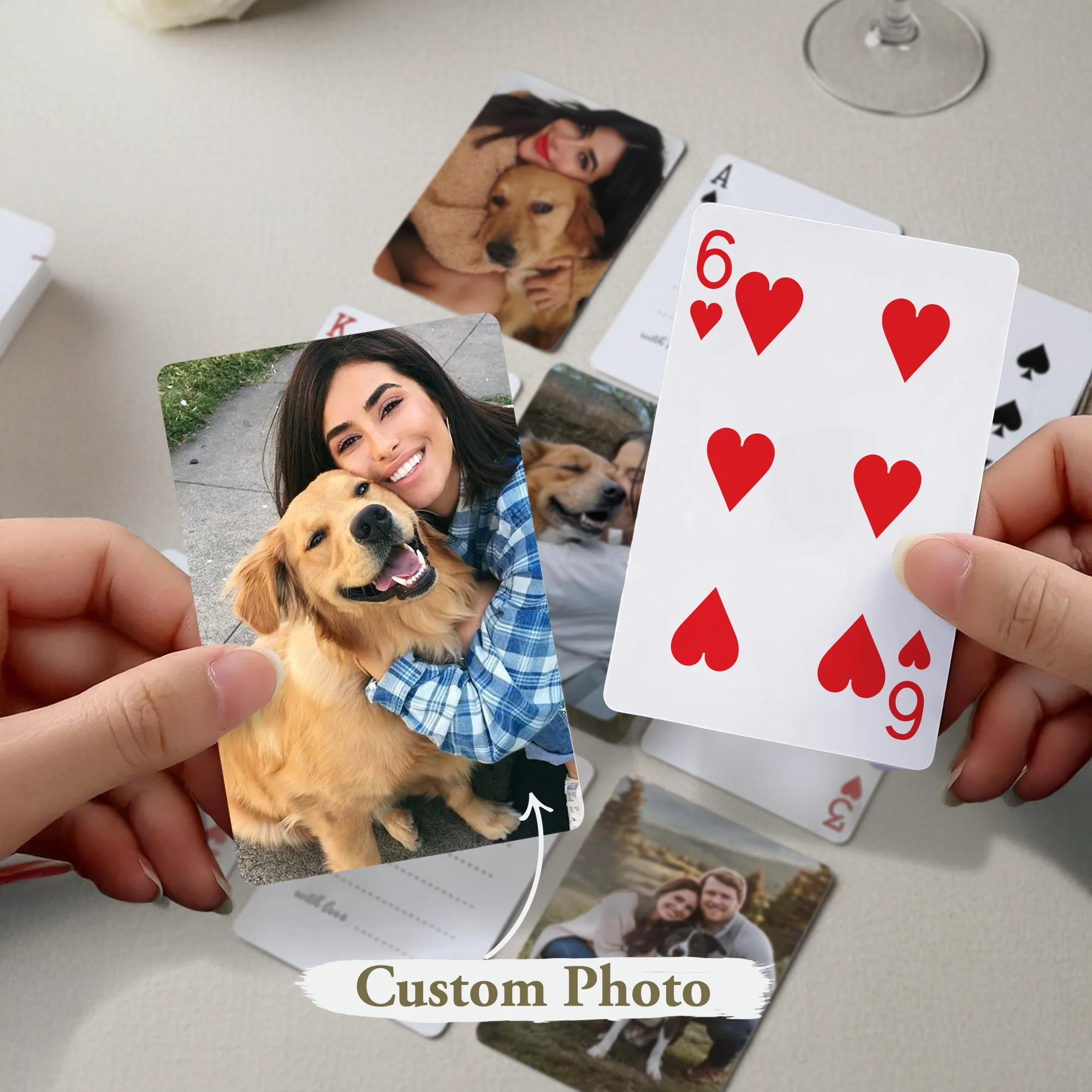 

Custom Playing Cards of Photo Personalized Playing Cards of Double-Sided Customization A Deck of Playing Cards for Wedding
