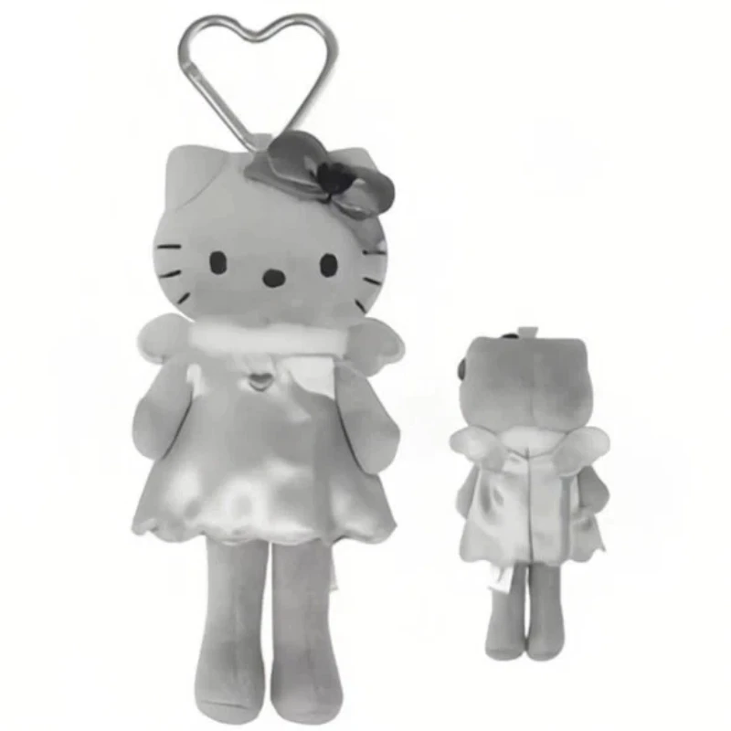 Niedliche Anime-Figur Kuromi Ugly Fish Vollschwarz Dunkelgrau Carbon Black Serie Plüsch-Schlüsselanhänger Anhänger Spielzeug Taschen-Deko Geschenk für Fans – Detail 4