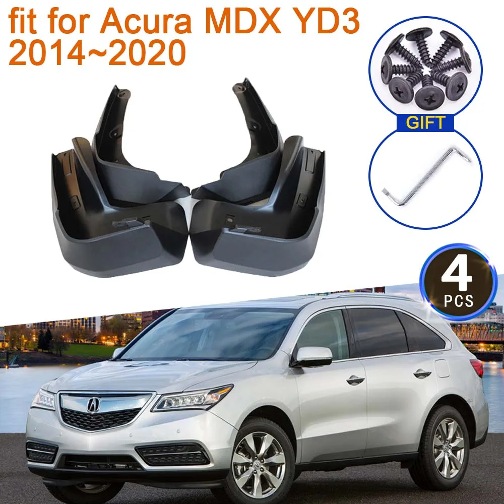 

Брызговики для Acura MDX YD3 2014 ~ 2020, аксессуары 2015, 2016, 2017, 2018, 2019, брызговик, брызговик, щит от грязи, передние и задние колеса