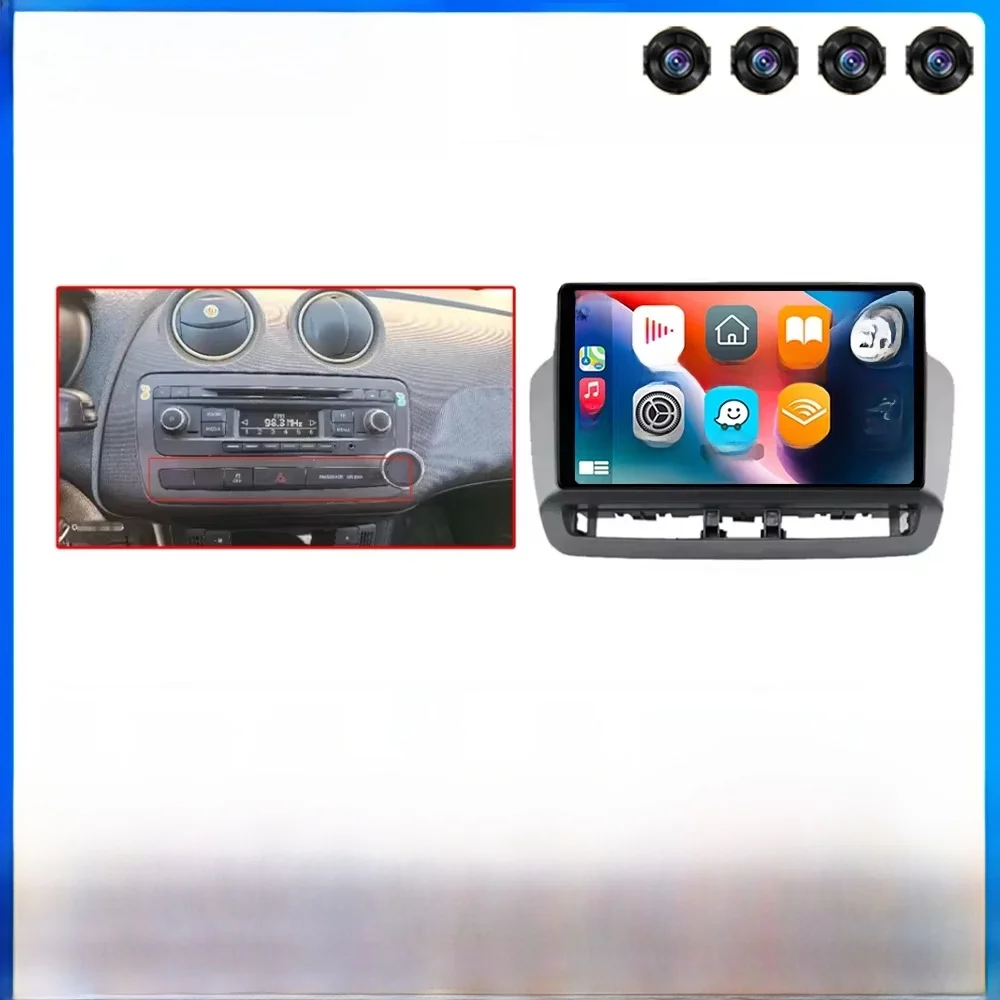 12G + 256G QLED Touchscreen Voor Seat Ibiza 2012-2015 Android 15 Auto Radio Auto Multimedia Video speler 5G WIFI BT GPS Navigatie - afbeelding 2