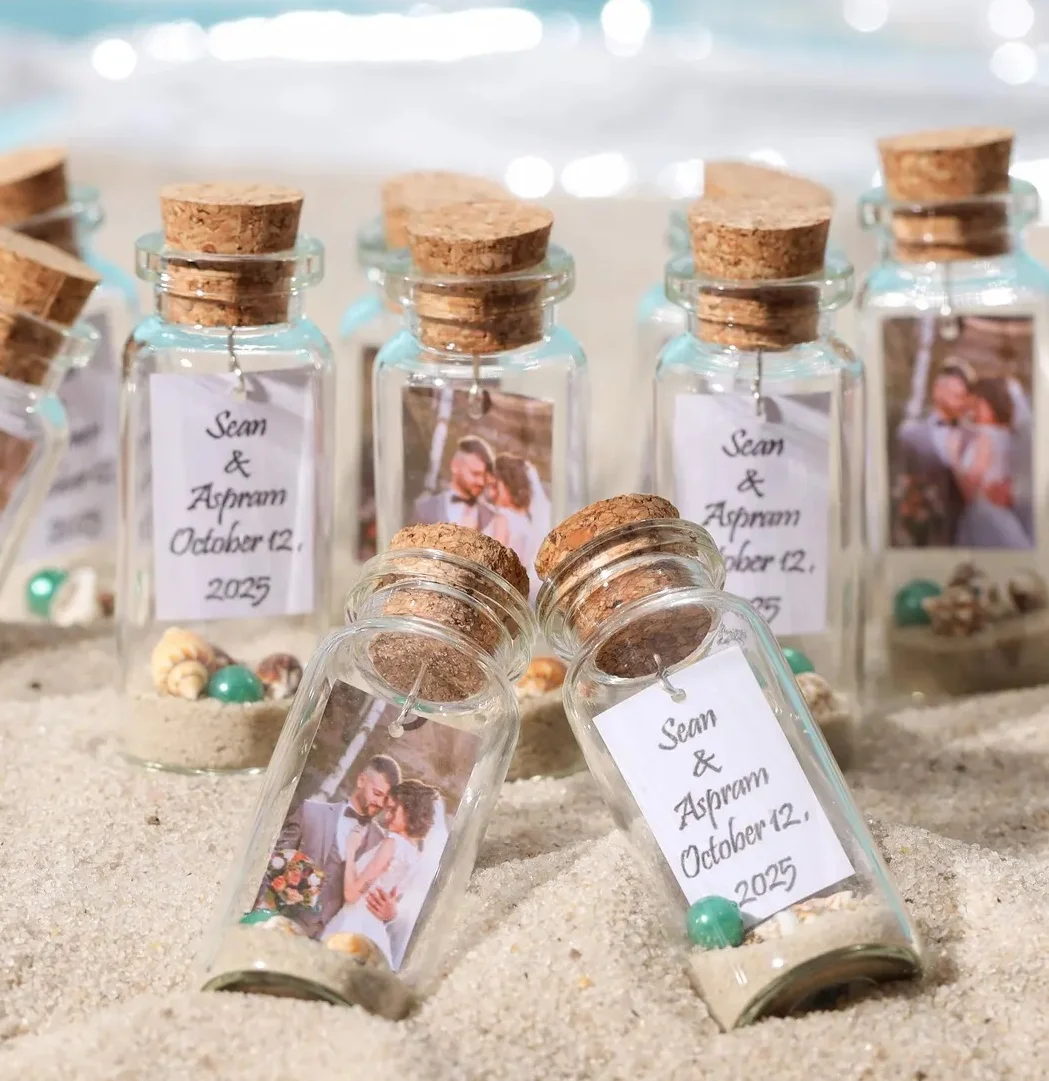 

Подарки для гостей в гавайской тематике с песком и посланием в бутылке, набор из 10 предметов, сувениры на годовщину свадьбы, песок для гавайской тематической вечеринки