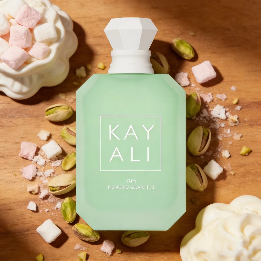 

KAYALI Pistachio Gelato 33 EDP Intense 3.4 oz - Парфюм с ароматом сливочной фисташки и соленой карамели, идеально подходит для многослойного нанесения и повседневного использования.