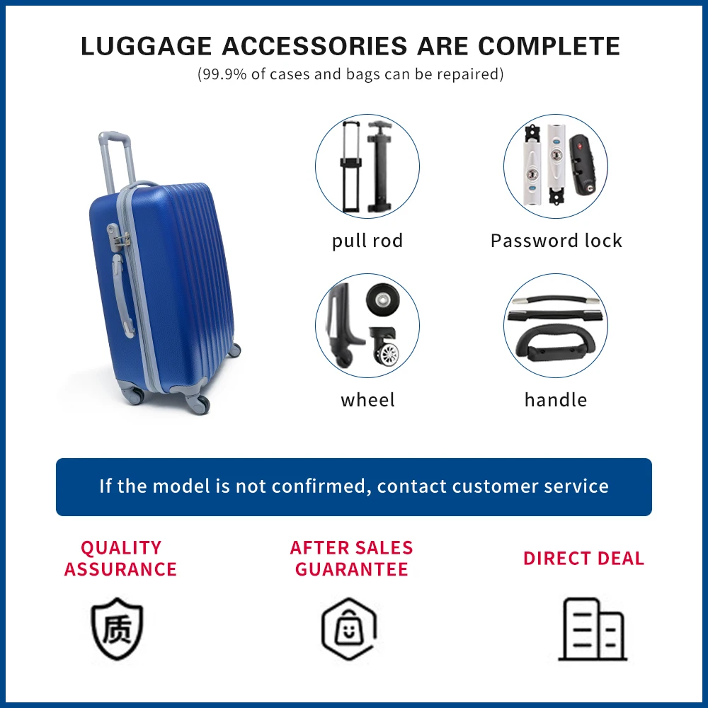 B116 Luggage Accessories Handle Aluminum Frame Luggage Top Universal Carry Handle Travel Luggage Password Case Repair Plastic