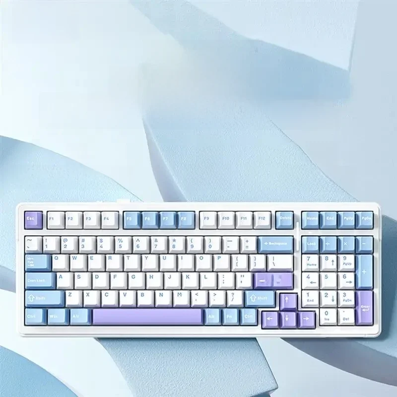 Aula F99 Gaming Mechanisch Toetsenbord Drie Modus 2.4g Draadloos Bluetooth Bedraad Hot Swap PBT Pakking RGB Voor Games Typen 99 Toetsen - afbeelding 2
