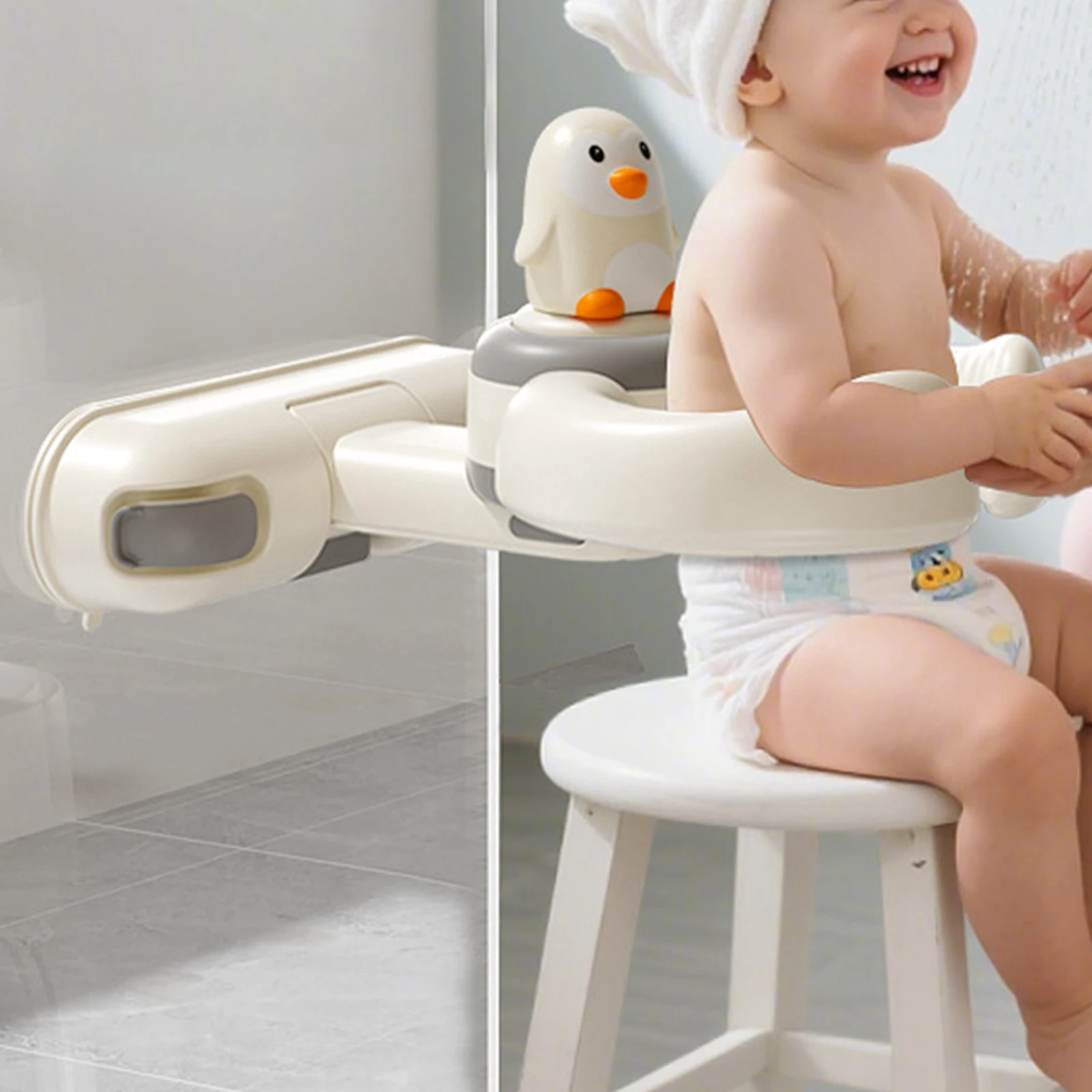 1 قطعة المحمولة طوي استحمام الطفل حامل الرف قبضة آمنة قابل للتعديل للحمام طفل آمن الدائمة دعم حمام الوقت المساعد