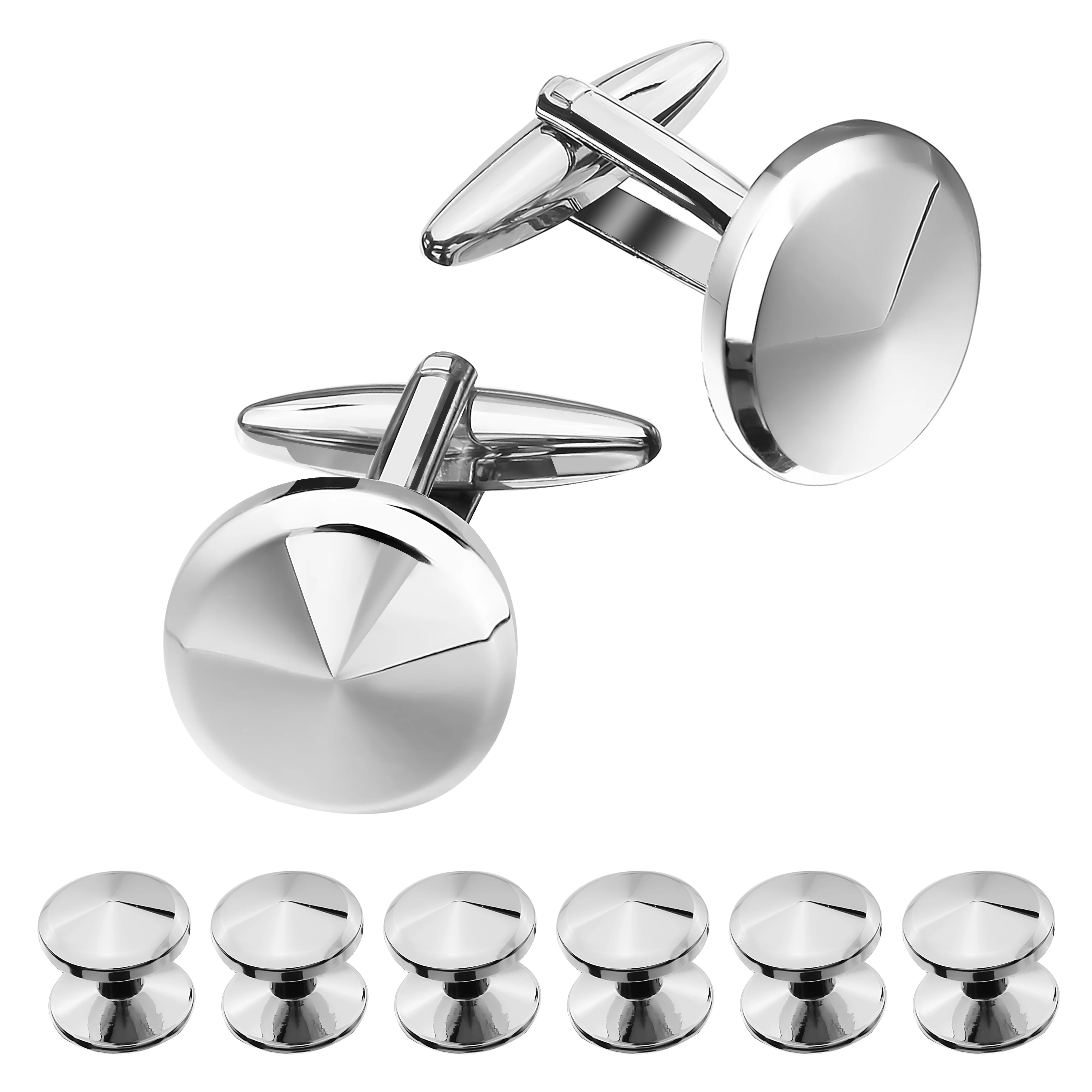 HAWSON Classic tuxedo studs and cufflinks set for men, men\'s Shirt Studs Set for Business Accessories