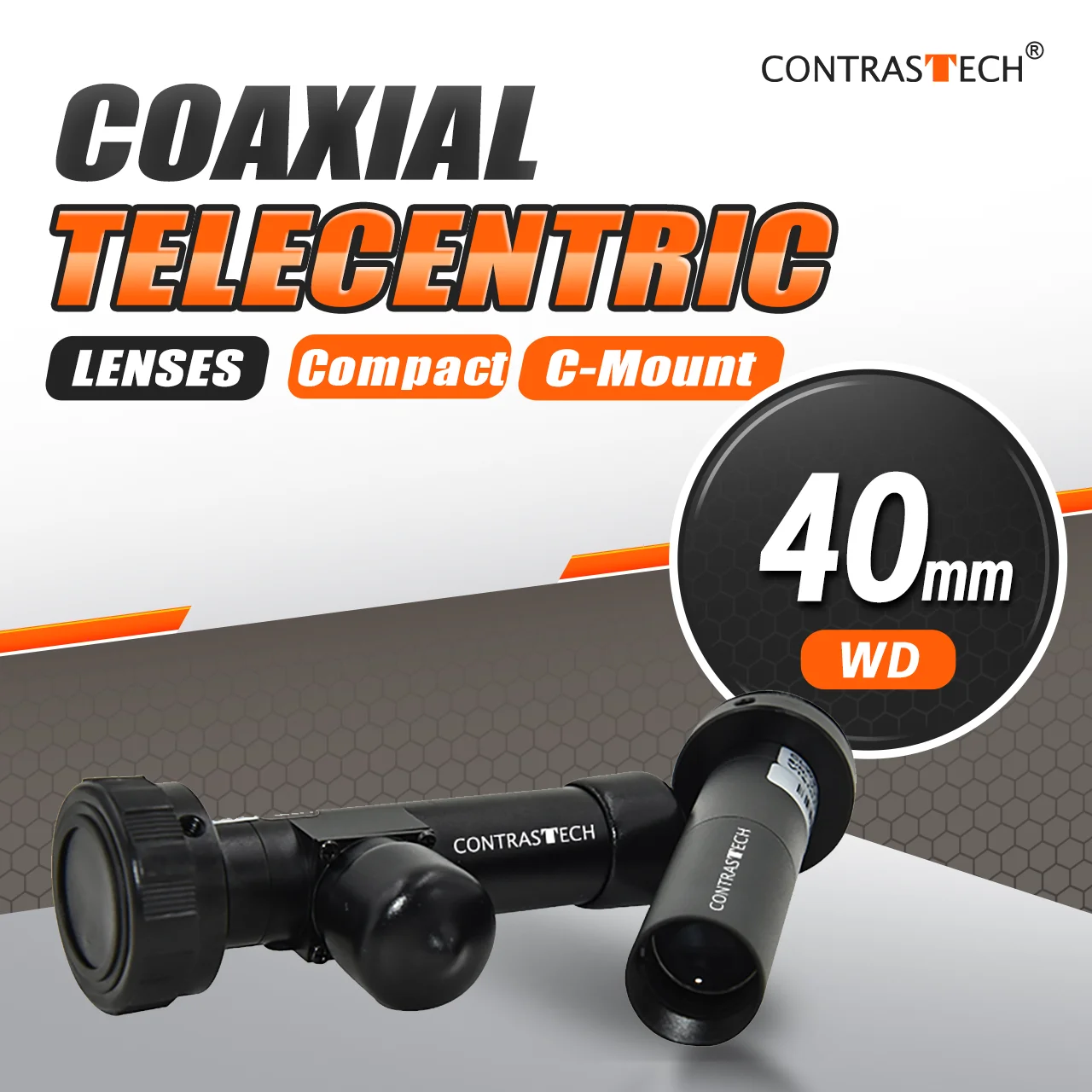 

Телецентрический объектив 1/2'' WD 40 мм с низким уровнем искажений, C-Mount, для систем машинного зрения, измерений, AOI, контроля печатных плат, промышленных камер