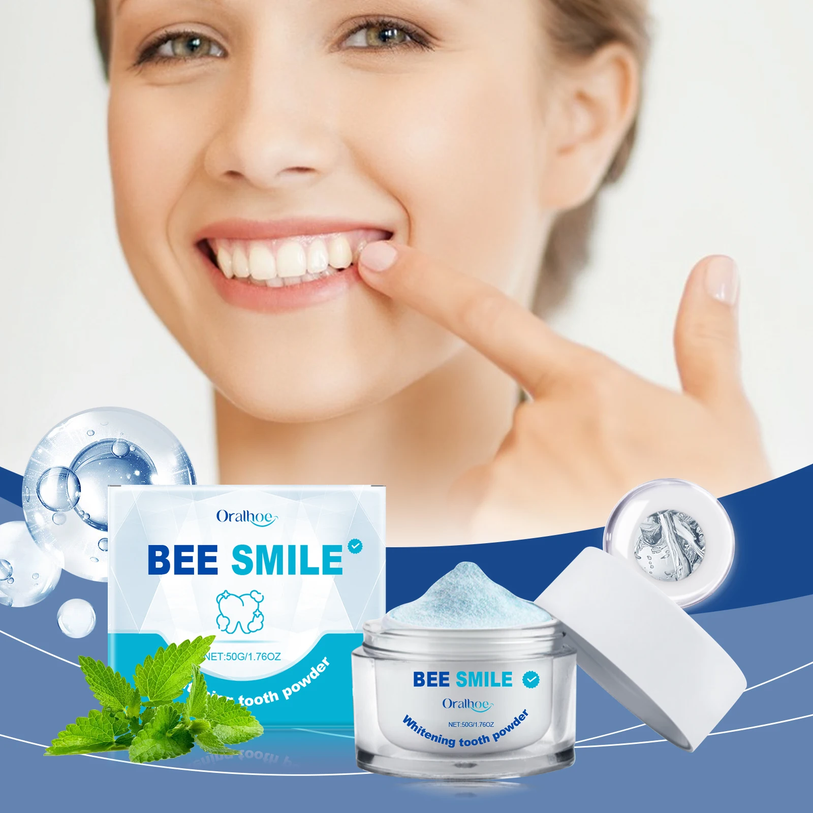

Oralhoe 50 г мятный отбеливающий порошок для зубов, свежее дыхание, гигиена полости рта, уход за полостью рта, удаление пятен налета, ремонт, чистка зубов, желтый порошок для зубов
