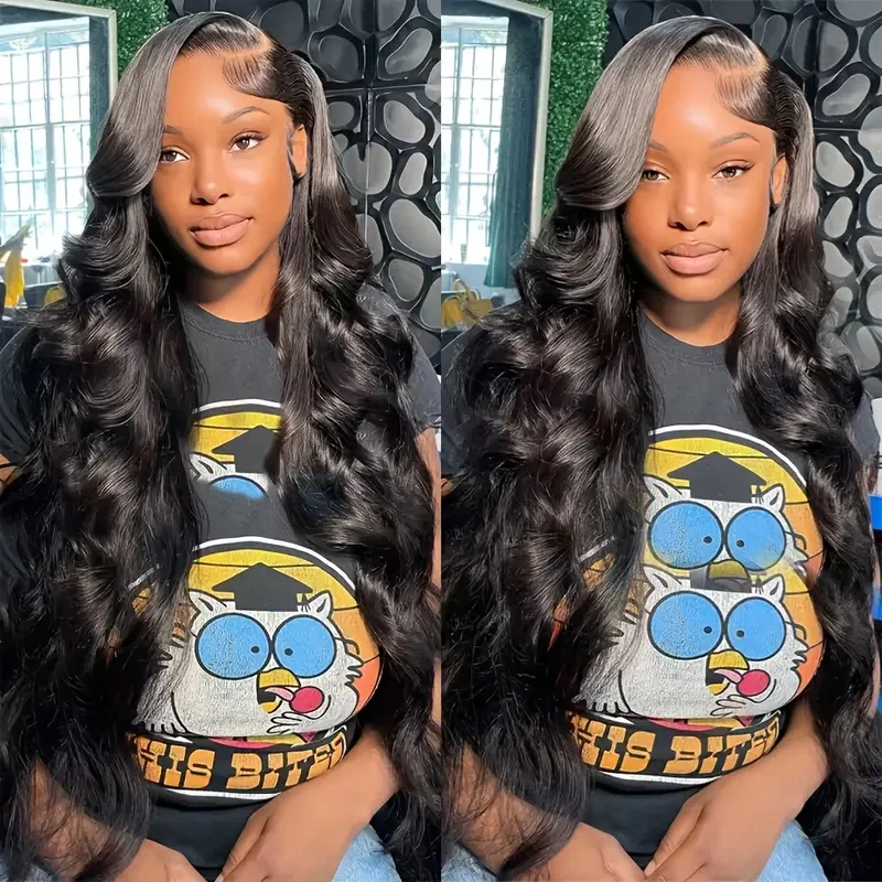 Alimice Body Wave Glueless 13x4 Lace Front Wigs Human Hair Body Wave Human Hair Wigs for Black Women Pre Plucked