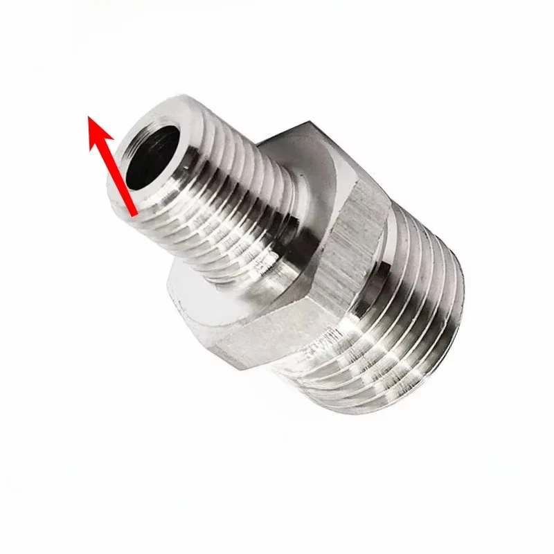 G1/4 "BSP mâle à M10 M12-20 1/8" 1/4 "3/8"-1 "BSP NPT mâle raccord de mamelon hexagonal 304 adaptateur de raccord de tuyau en acier inoxydable connecter