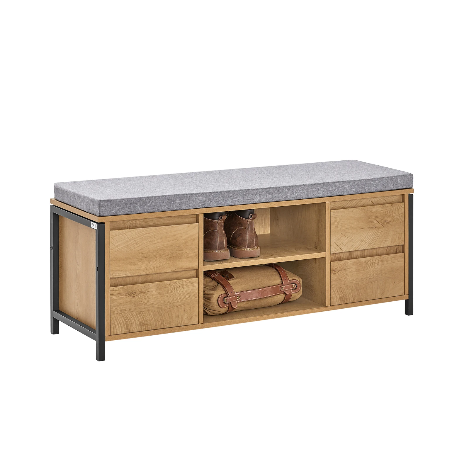 SoBuy FSR149-N banc à chaussures armoire à chaussures avec banc coffre à chaussures commode banc avec rangement étagère à chaussures avec siège