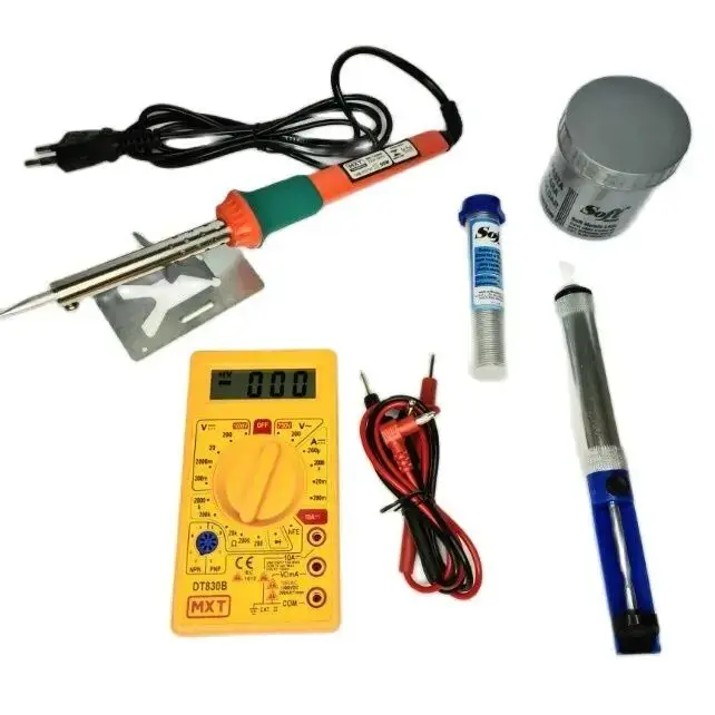 Soldering Iron Kit Digital Multimeter Suction Solder Paste Tin Sugator