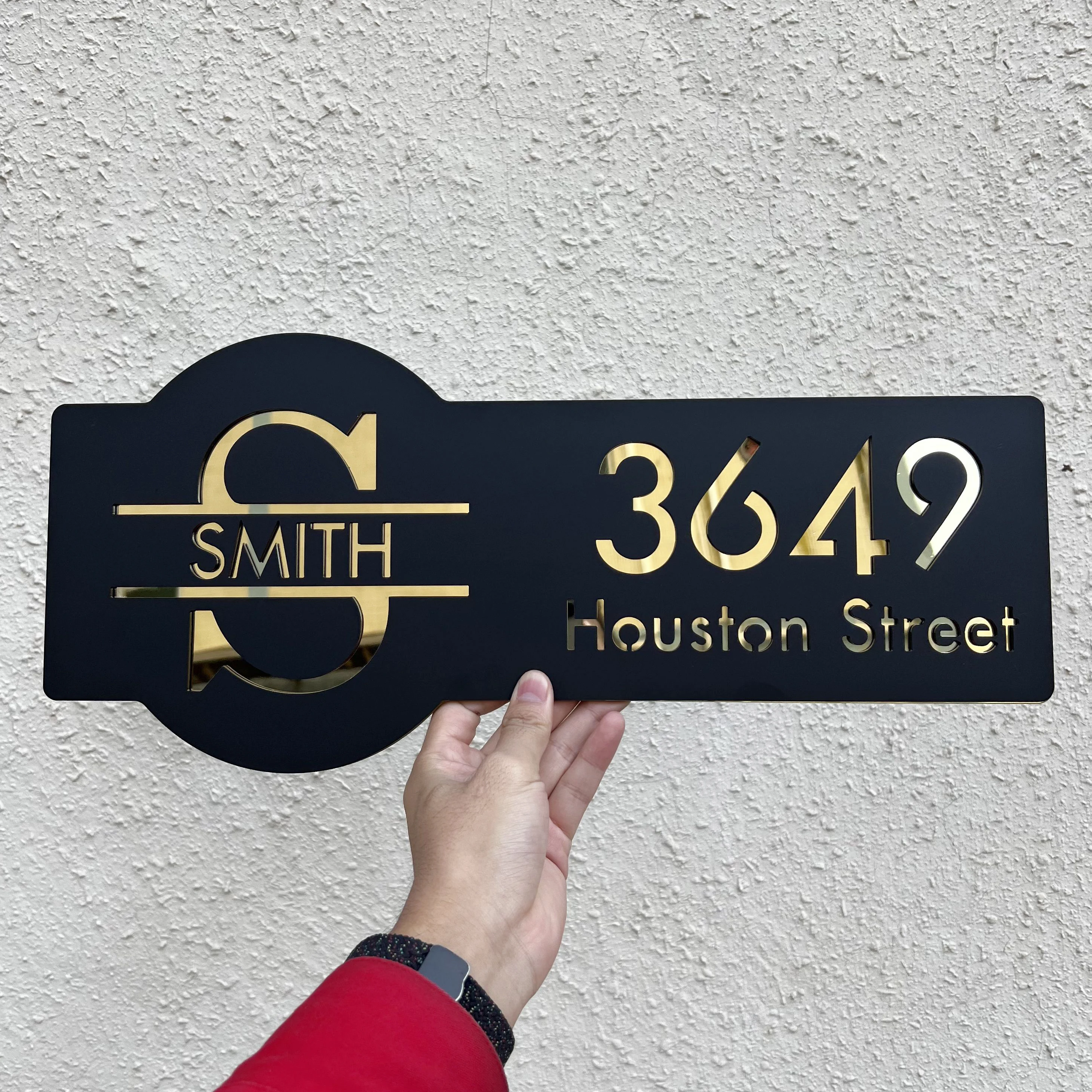 Dropshipping Acrylic Exterior House Numbers Customized Family Door Sign Plate Residential Number Outdoor House Number Sign NEW