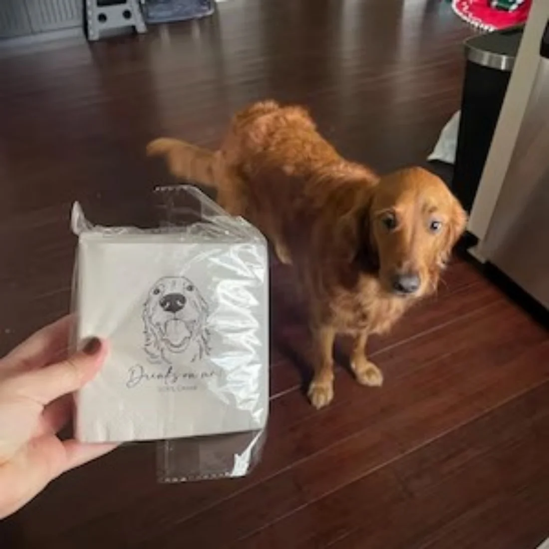 

50pcs Custom Pet Portrait Cocktail Napkins, Dog Wedding Decor