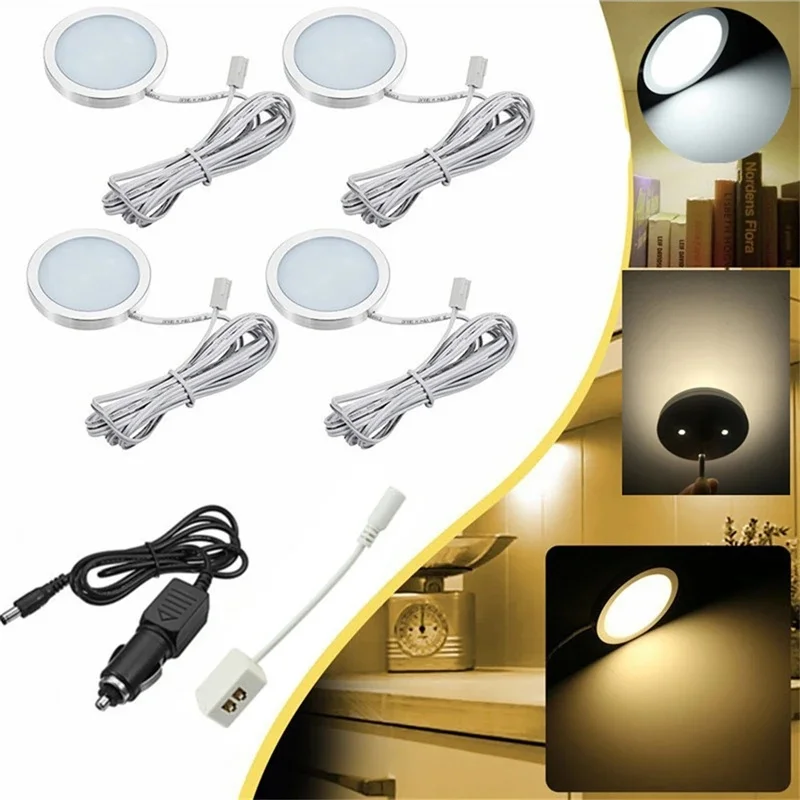 4XTable Fuß 12v Led Lampe Auto Innen LED Spot Leuchtet Ceil Lesen Camper Van RV Wohnwagen Wohnmobil Retainer marine Zubehör