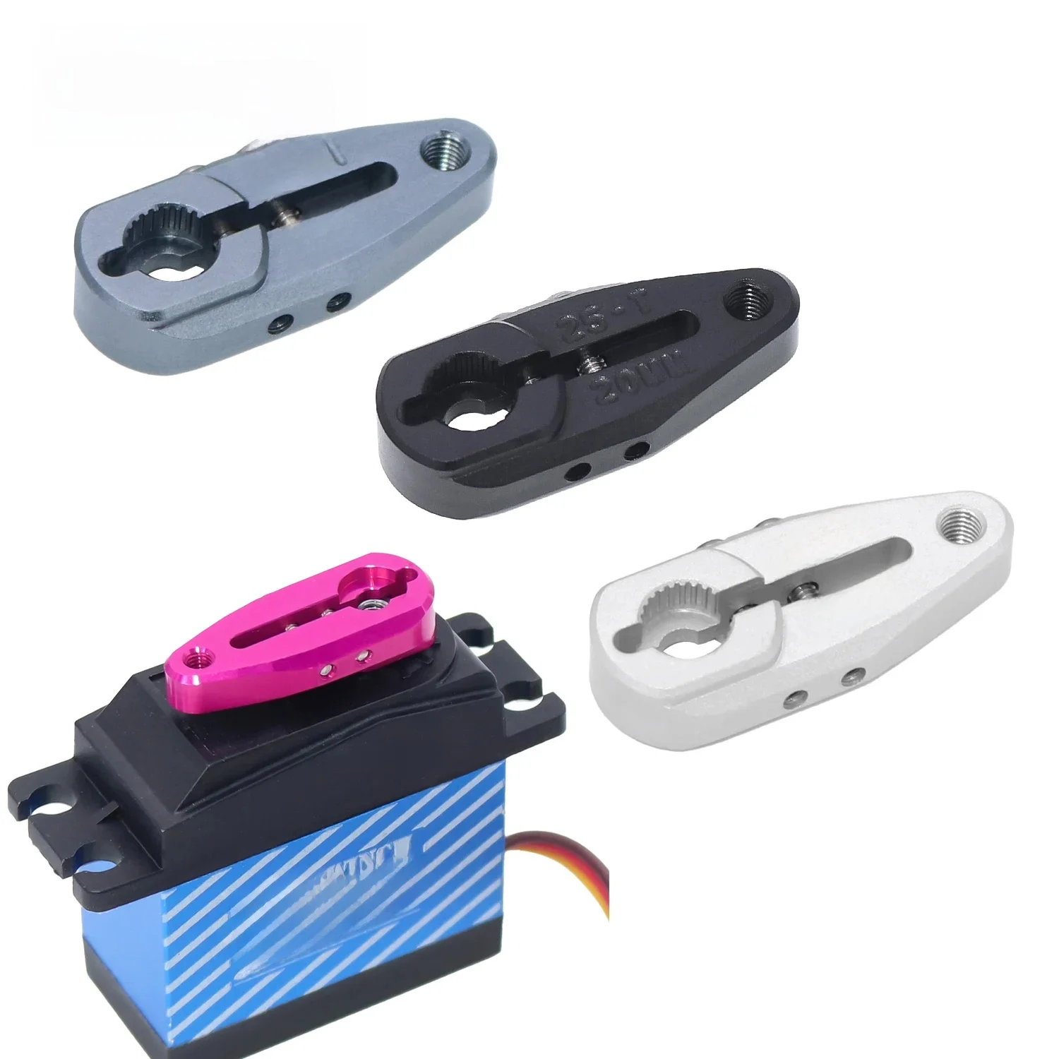 Servomoteur en Métal de Serrage 25T, 24mm, 20mm, pour ProTek Savox Futaba Servo 1/10 Arrma Bumosquito Granite Monster Raider