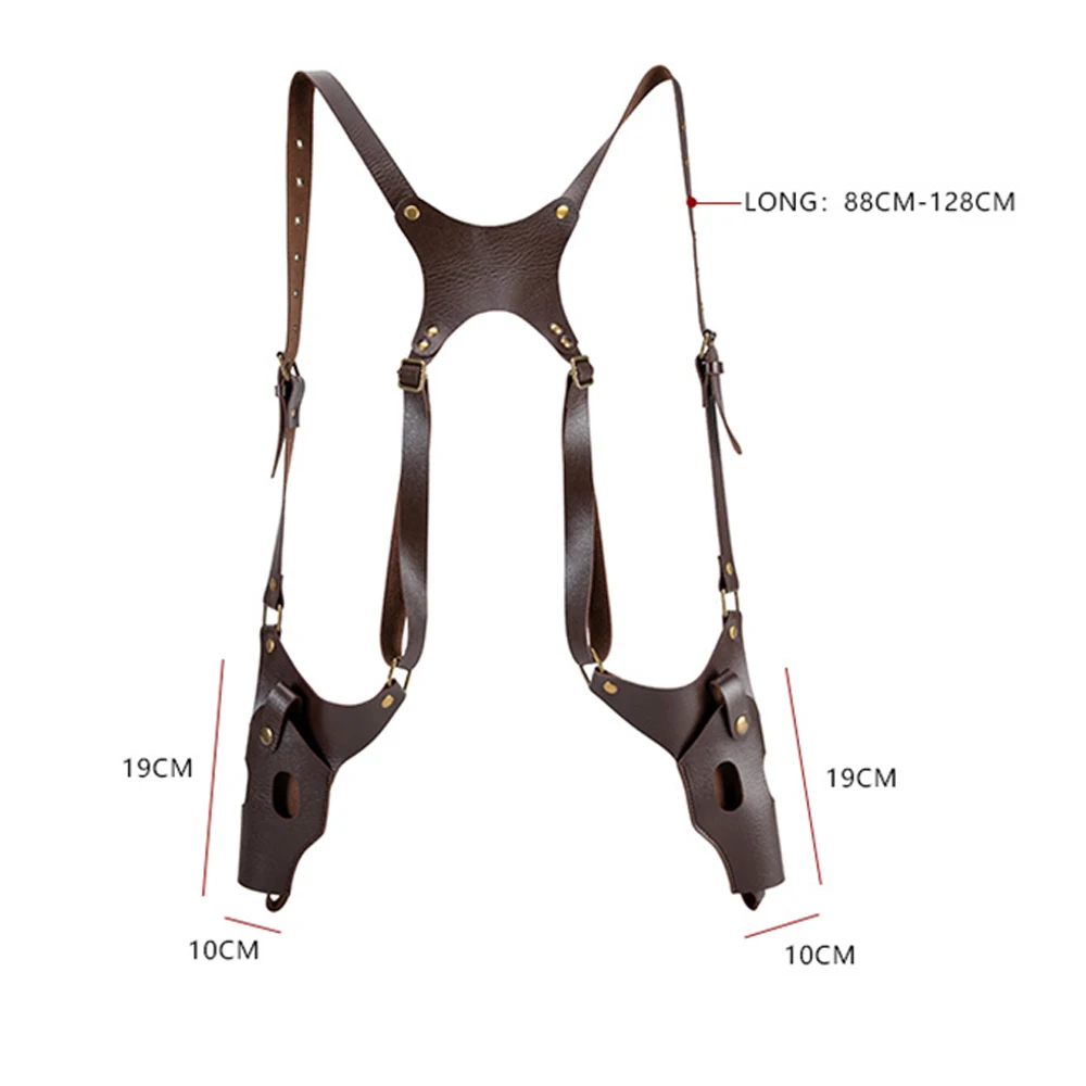 جديد التكتيكية حقيبة صدر للرجال مسدس الادسنس أخفى العالمي تحت الإبط الحافظة في الهواء الطلق تأثيري فيلم التلفزيون المرحلة الجلود بندقية حقيبة #4