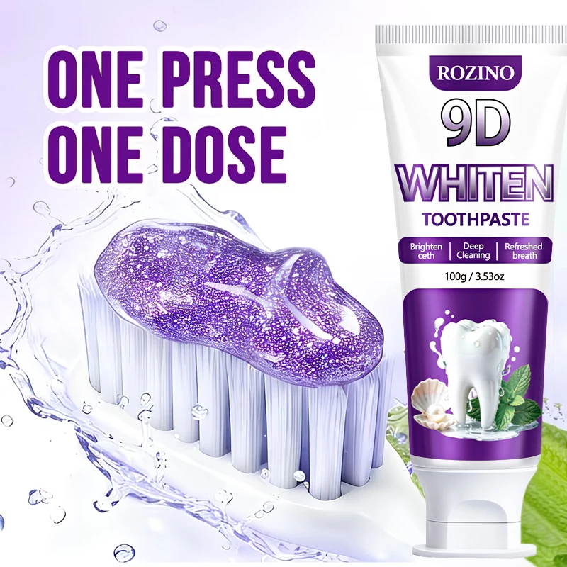 9D Toothpaste Contains Hydroxyapatite, Clove, and Herbal Extracts, with a Gentle Formula. Daily Brushing Can Remove Surface Stains on the Tooth, Enhance Visual Appearance, Freshen Breath, and Protect the Surface of the Tooth Without Changing the Tooth's Original Color.