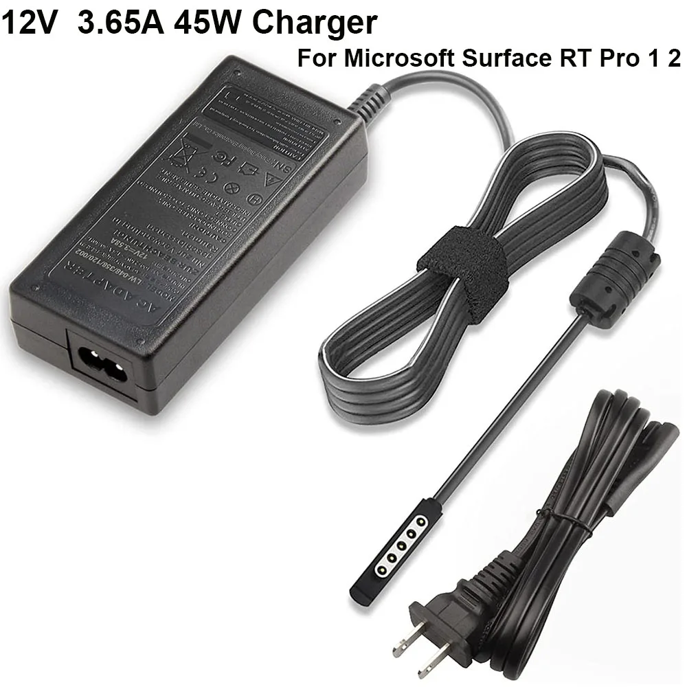 

45W 12V 3.65A Portable Charger Power Supply for Microsoft Surface RT Surface Pro 1 and Surface 2 1512 Charger,