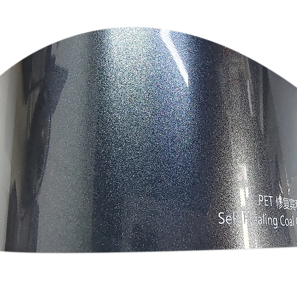 

Wrapmaster PET liner Super glossy metal Coal Grey car wrap vinyl sticker with self healing vehicle wraps