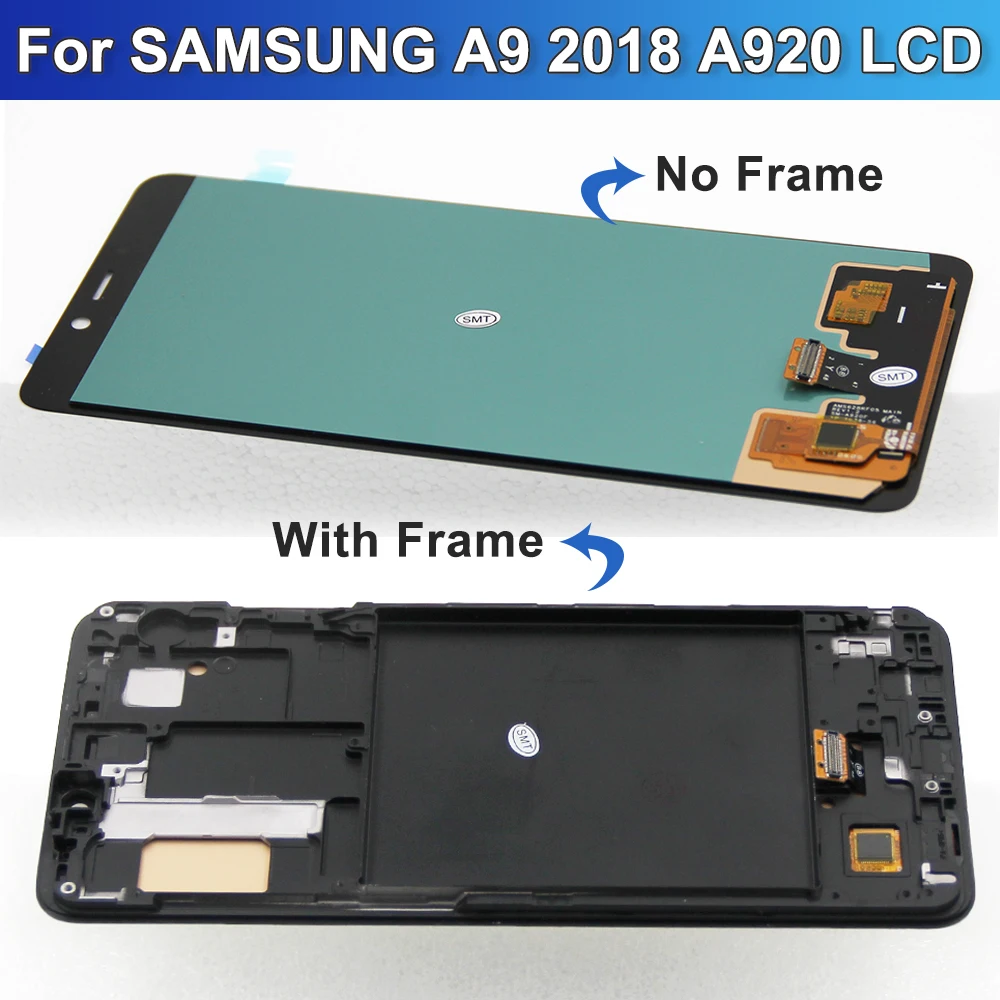 Super OLED For Samsung Galaxy A9 2018 A920 A920F SM-A920F/DS LCD Display Touch Screen Digitizer Assembly For A9Star Pro Screen