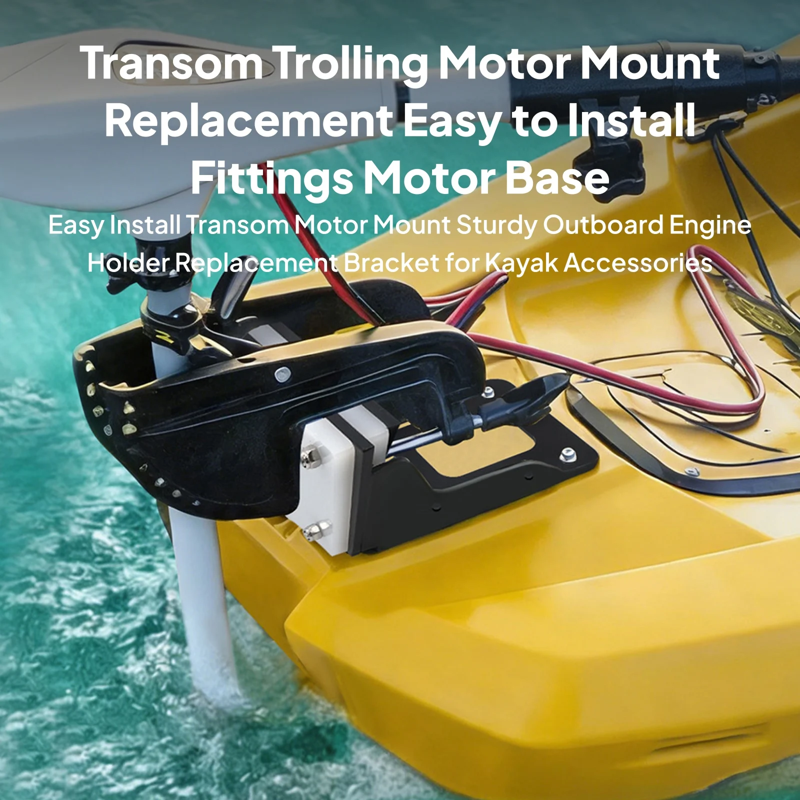 

Легко устанавливаемое крепление для транцевого мотора, прочный держатель для подвесного двигателя, сменный кронштейн для аксессуаров для каяков, высокая производительность