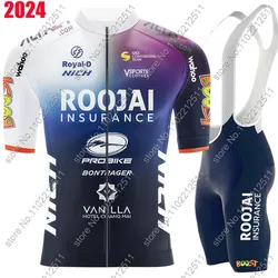 Team Roojai Insurance Cycling Jersey 2024 Set Short Sleeve Thailand Clothing Mens Road Bike Shirts Suit Bicycle Bib Shorts MTB